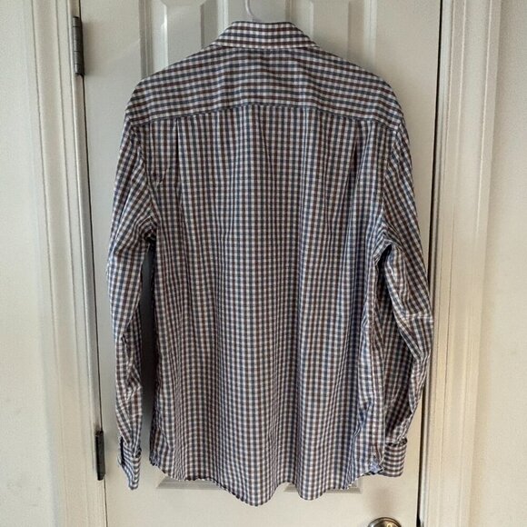Jos. A. Bank Reserve Tailored Fit Red White Blue Button Down Shirt - Sz L - Picture 2 of 5